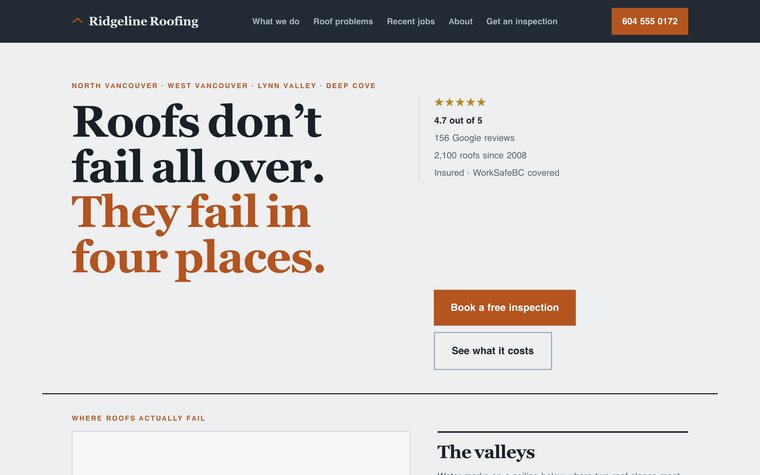The Ridgeline website